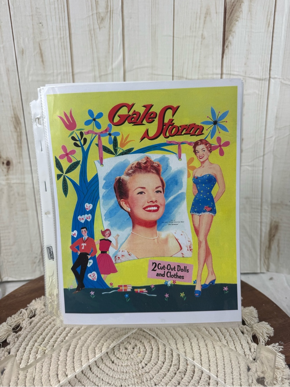 Gale Storm Vintage Paper Doll Set - Bright Yellow & Blue Cover